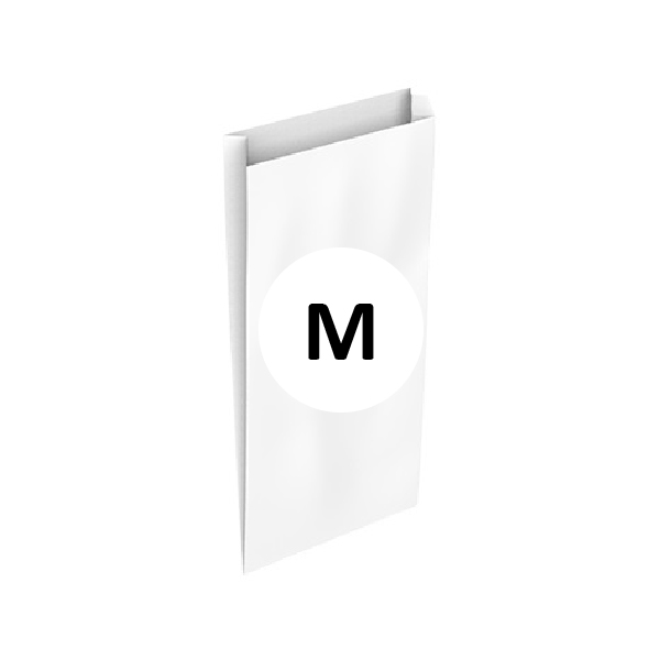 Pack 100 Sobres Celulosa Blanco Tamaño "M" 20+6x35 cm