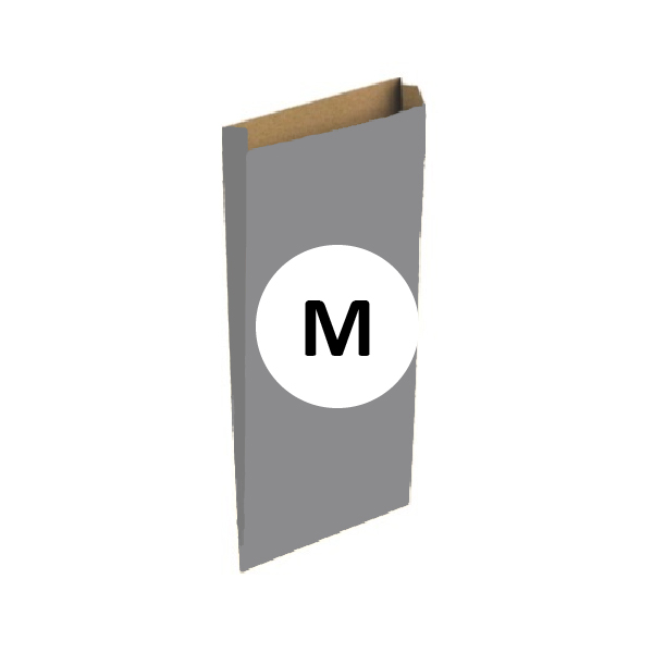Pack 100 Sobres Kraft Plata Tamaño "M" 20+6x35 cm