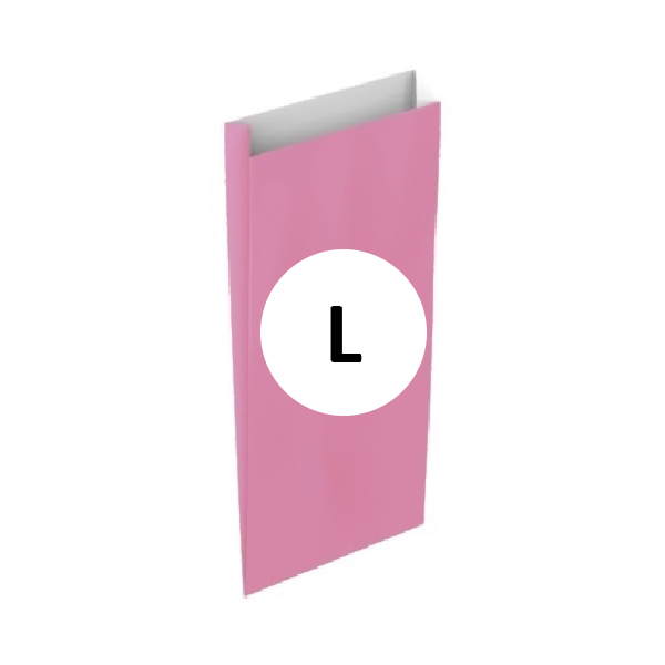 Pack 100 Sobres Celulosa Rosa Tamaño "L" 25+6x40 cm