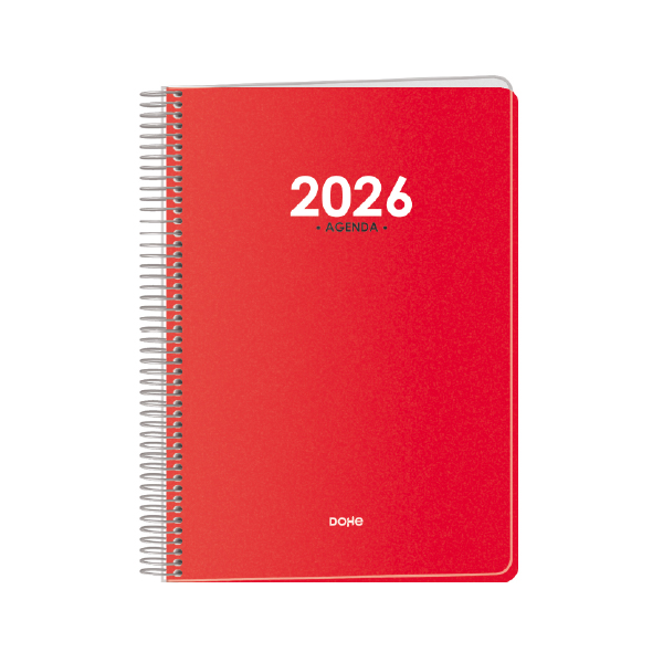 Agenda Metrópoli Espiral Color Rojo