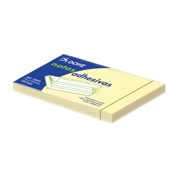 Blocs 100 Notas Amarillas  75 x 125 mm