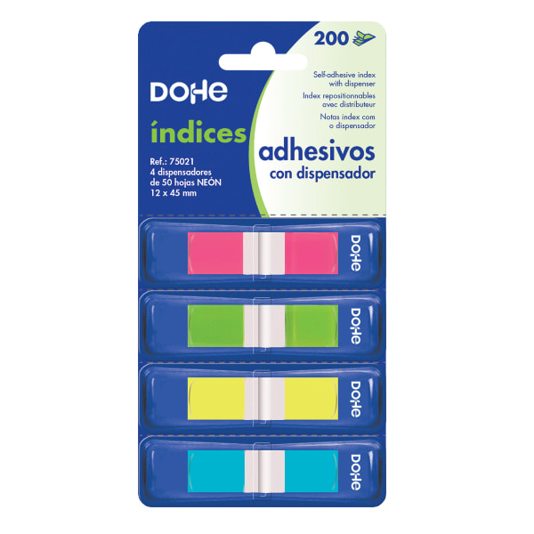 Índices Adhesivos 50 Notas Neón 12 x 45 mm