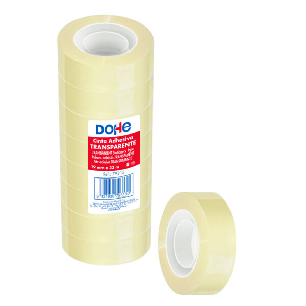 Torre 8 Cintas Adhesivas 19 mm x 33 m