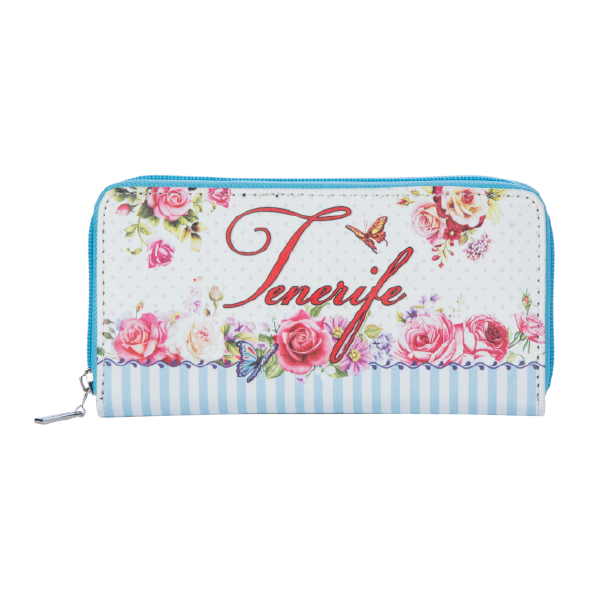 Billetero Vintage Flowers Tenerife Blanco