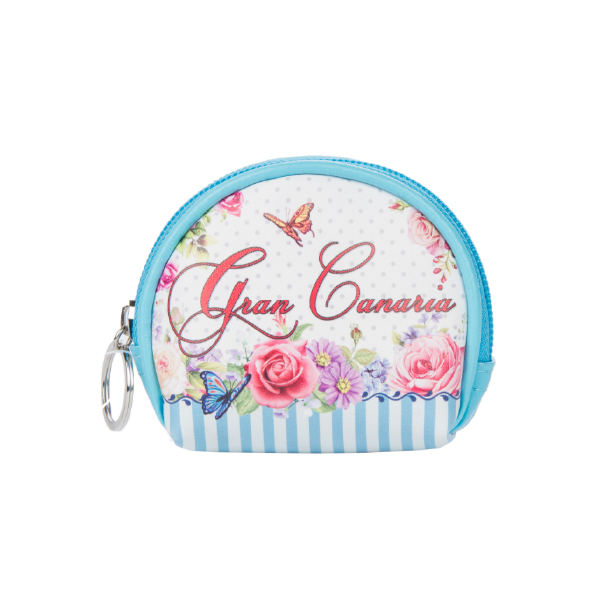 Monedero Redondo Vintage Gran Canaria Blanco
