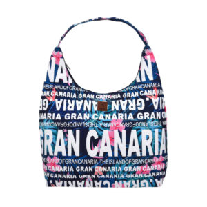 Bolso Góndola Flowers Gran Canaria Azul/Blanco/Multi.