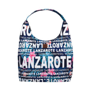 Bolso Góndola Flowers Lanzarote Azul/Blanco/Multi.