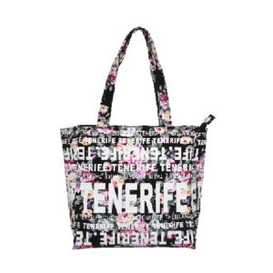 Bolso 25 x 25 Flowers Tenerife Negro/Multicolor