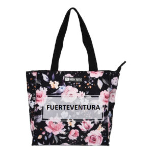 Bolso 25 x 25 Flowers Fuerteventura Negro
