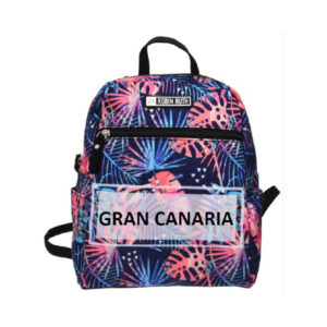 Mochila Pequeña Flowers Gran Canaria Azul