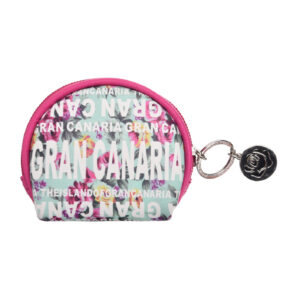 Monedero Redondo Flowers Gran Canaria Rosa